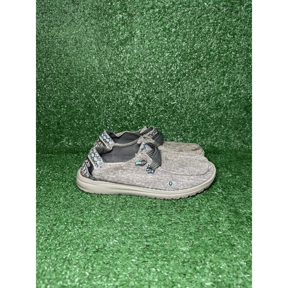 Hey‎ Dude Wendy Women Size 6 Grey Aztec Hippie Shoes Comfort Slip On Loafer